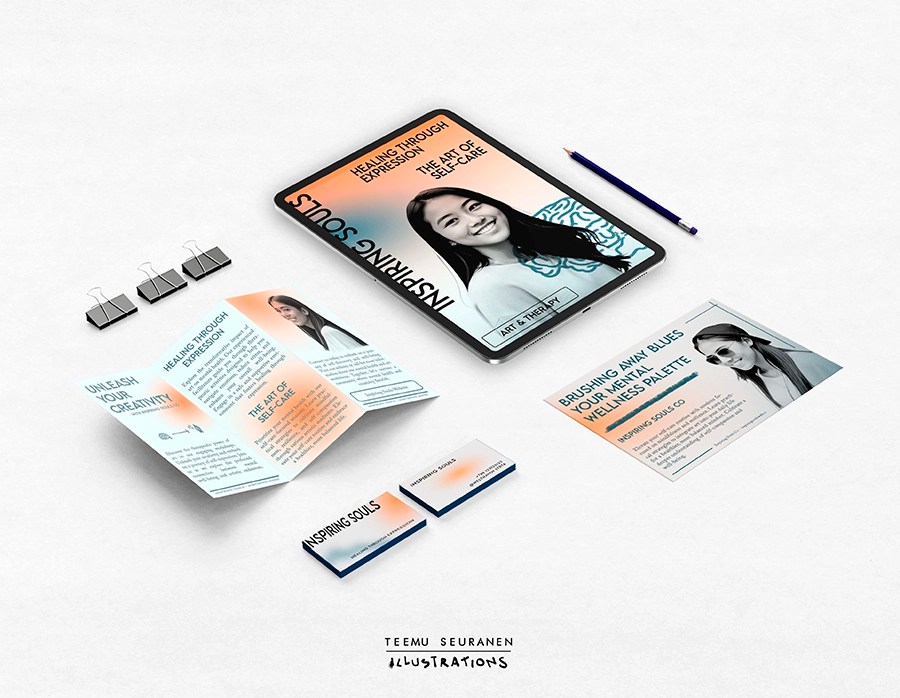 Brändi ilme - Graafinen suunnittelu - Palvelun kuva

yrityksen visuaalinen ilme koontikuva esimerkki - yrityksen yleinen ilme, värit, fontit ja kuvasto sekä ohjeistus